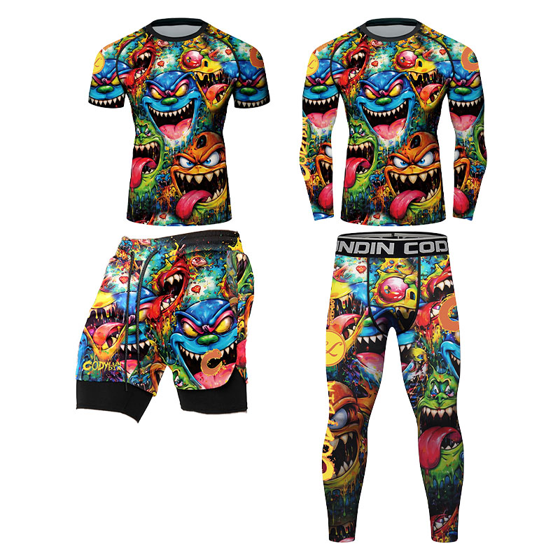 3D Renkli Canavar Desenli Erke - Rash Guard incelemesi ve fiyatı