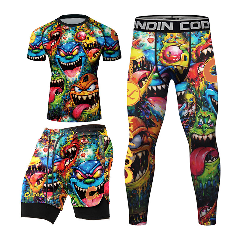 3D Renkli Canavar Desenli Erke - Rash Guard incelemesi ve fiyatı