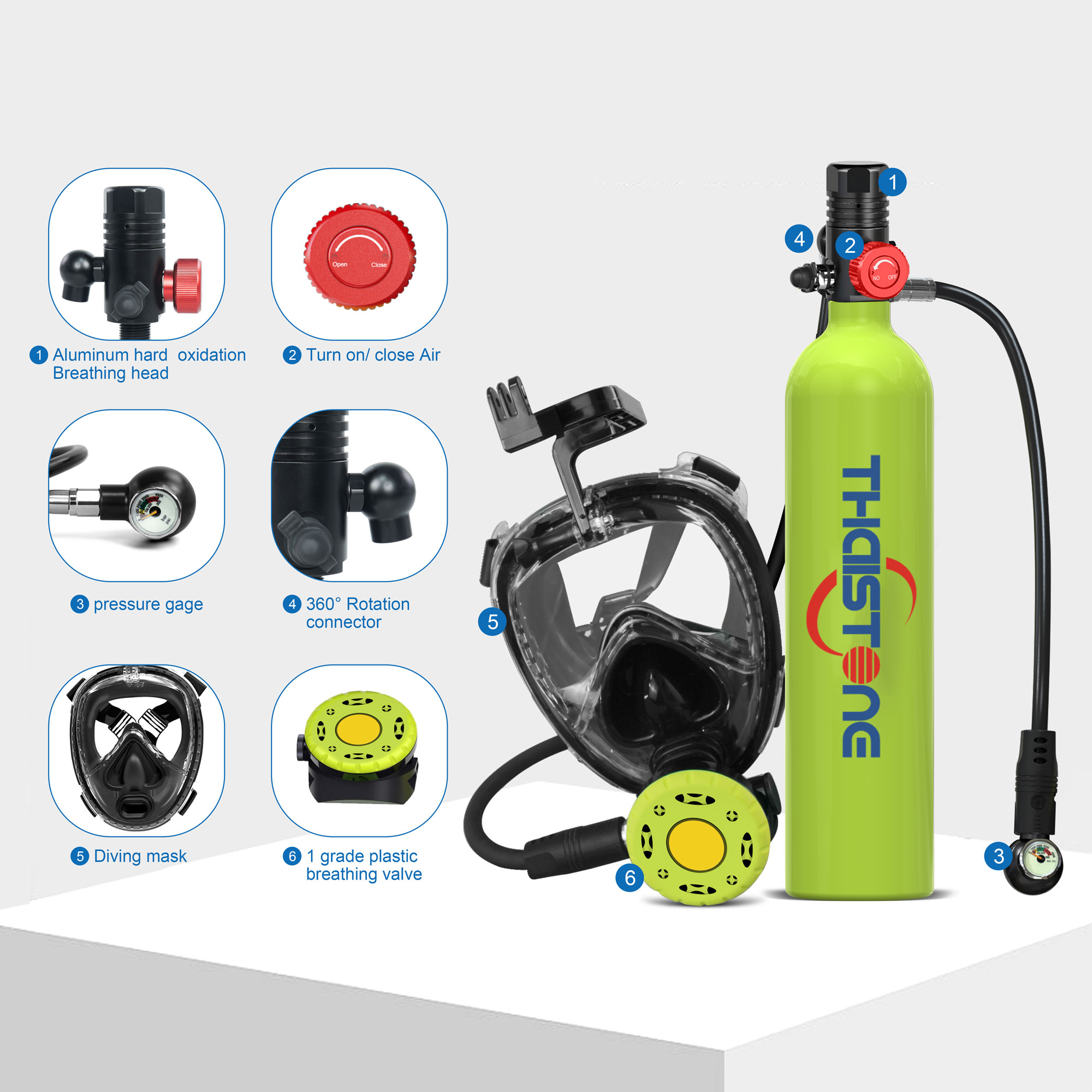 THAISTONE 1L Tüplü Dalış Oksij - Diving Mask incelemesi ve fiyatı