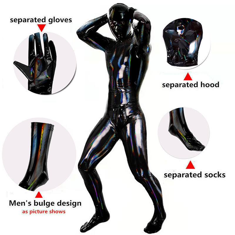Mens seksi PVC deri Catsuit la - Wetsuit Men incelemesi ve fiyatı